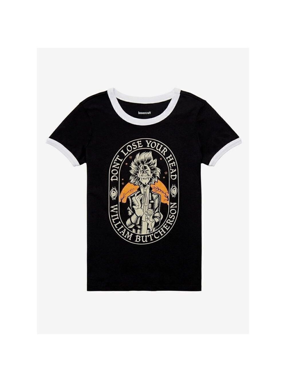 Hocus Pocus Don't Lose Your Head Billy Girls Ringer T-Shirt (Sm)